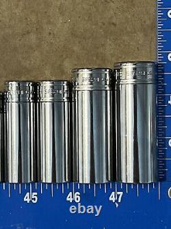MINT! Snap-On Tools 3/8 Drive 8pc Socket Lot SAE Deep-Well (3/8 to 13/16) 6pt