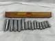 Mac 3/8 Drive Deep 12 Point Socket Set Metric 6-19mm Pre Owned With Metal Case