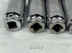 Mac 3/8 Drive Deep 12 Point Socket Set Metric 6-19mm Pre Owned With Metal Case