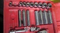 Mac Tools 1/4 drive 40 pc. 6 point socket set SAE & metric shallow and deep set