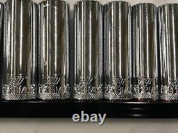 Mac Tools 14-pc 3/8 Drive Metric 6-point Deep Chrome Socket Set Sxdm146brt