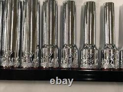 Mac Tools 14-pc 3/8 Drive Metric 6-point Deep Chrome Socket Set Sxdm146brt