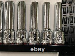 Mac Tools 14-pc 3/8 Drive Metric 6-point Deep Chrome Socket Set Sxdm146brt