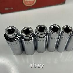 Mac Tools SMD86TR 8 Piece 1/4 Drive 6 Point SAE Deep Chrome Socket Set USA