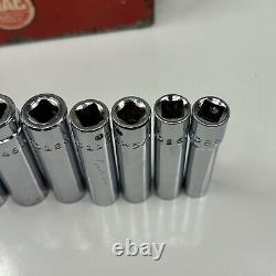 Mac Tools SMD86TR 8 Piece 1/4 Drive 6 Point SAE Deep Chrome Socket Set USA