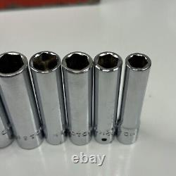 Mac Tools SMD86TR 8 Piece 1/4 Drive 6 Point SAE Deep Chrome Socket Set USA