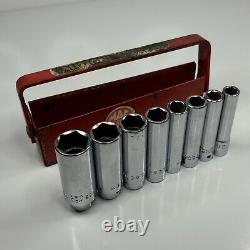 Mac Tools SMD86TR 8 Piece 1/4 Drive 6 Point SAE Deep Chrome Socket Set USA