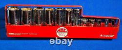 Mac Tools SXD122TR 12 piece SAE 3/8 drive deep 12 point socket set with XT19 Tray