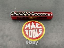 Mac Tools Socket Set 3/8Drive Chrome Metric USA Semi-Deep 6pt 13-Piece WithTray