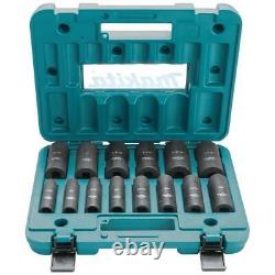 Makita A-96372 1/2-Inch Drive 6-Point 14-Pc. Deep Well Impact Socket Set