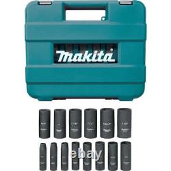 Makita A-96372 1/2-Inch Drive 6-Point 14-Pc. Deep Well Impact Socket Set