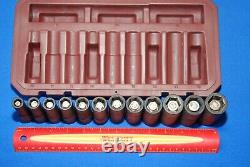 Matco 12 Piece MAGNETIC 1/2 Drive 6-Point Metric Deep Impact Socket Set