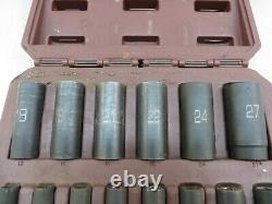 Matco 14 Piece Metric 1/2 Drive 6 Point Deep Impact Socket Set SCDPM146V