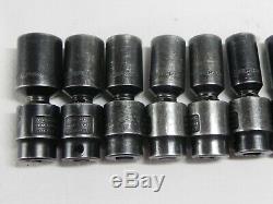 Matco 9 Piece 3/8 Drive 6 Point Metric Deep Universal Impact Socket Set withRail