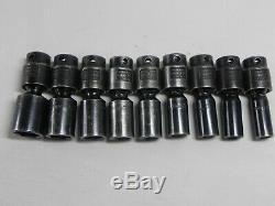 Matco 9 Piece 3/8 Drive 6 Point Metric Deep Universal Impact Socket Set withRail
