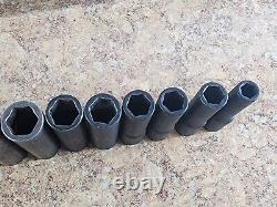 Matco ADV 10pc 1/2 Drive 6-Point Metric Deep Socket Set Pre-owned Free Shipping