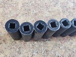 Matco ADV 10pc 1/2 Drive 6-Point Metric Deep Socket Set Pre-owned Free Shipping
