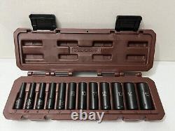 Matco SAMPM126V 12pc 1/4'' Drive Metric 6-Point Deep Magnetic Impact Socket Set