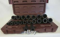 Matco Tools 1/2 Drive 19 Piece 6 Point Deep Impact Socket Set in Case SCDP196V