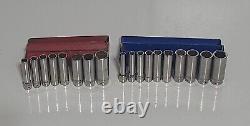 Matco Tools 1/4 Drive 18 Piece Metric & Sae 6 Point Deep Chrome Socket Sets