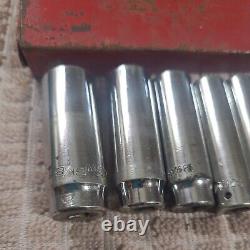 Matco Tools 1/4 Drive 18 Piece Metric & Sae 6 Point Deep Chrome Socket Sets