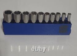 Matco Tools 1/4 Drive 18 Piece Metric & Sae 6 Point Deep Chrome Socket Sets