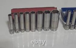 Matco Tools 1/4 Drive 18 Piece Metric & Sae 6 Point Deep Chrome Socket Sets