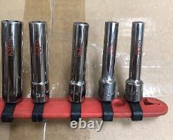 Matco Tools 1/4 Drive 6 Point Deep 10 Pc Socket Set SAE SAD106TA (missing 5/16)