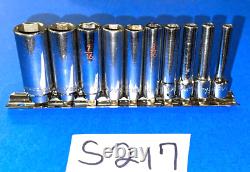 Matco Tools 10 Piece 1/4 Drive Sae. Deep 6 Point Socket Set