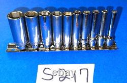 Matco Tools 10 Piece 1/4 Drive Sae. Deep 6 Point Socket Set