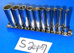 Matco Tools 10 Piece 1/4 Drive Sae. Deep 6 Point Socket Set