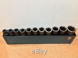 Matco Tools 11-piece 1/2-drive Deep Impact Socket Set Metric 6-point