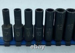 Matco Tools 13 Piece 3/8 Drive Metric 12 Point Deep Impact Socket Se (mvp009285)