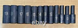 Matco Tools 3/8 Drive 6 Point Metric Deep Impact Socket Set 8 MM 19 MM