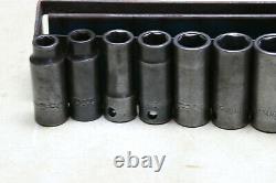Matco Tools 3/8 inch drive 6 point deep impact socket set 8mm 24mm 14 pieces