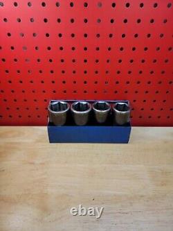 Matco Tools 30, 32, 35, 36mm 6-Point Deep 1/2 Drive Impact Socket Set With Holder