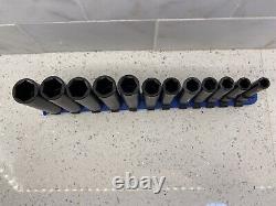 Matco Tools SBDPM126TA 12pc 3/8 Drive Deep 6 Point Impact Socket Set Metric