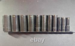 Matco Tools Sbdp116ta 3/8 Drive 11 Piece Sae 6 Point Deep Impact Socket Set