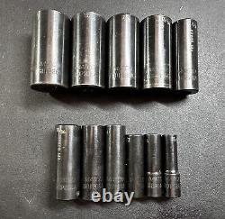 Matco Tools Sbdp116ta 3/8 Drive 11 Piece Sae 6 Point Deep Impact Socket Set