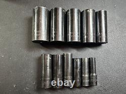 Matco Tools Sbdp116ta 3/8 Drive 11 Piece Sae 6 Point Deep Impact Socket Set