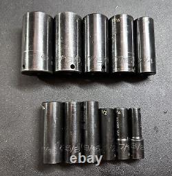 Matco Tools Sbdp116ta 3/8 Drive 11 Piece Sae 6 Point Deep Impact Socket Set