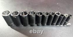 Matco Tools Sbdp116ta 3/8 Drive 11 Piece Sae 6 Point Deep Impact Socket Set