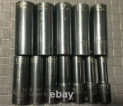 Matco Tools Sbdpm126ta 12-piece 3/8-drive Deep Impact Socket Set Metric 6-point