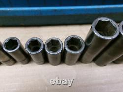 Matco Tools USA 3/8 Drive 14-Piece 6-Point Deep Metric Impact Socket Set