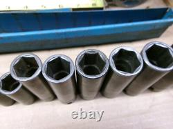 Matco Tools USA 3/8 Drive 14-Piece 6-Point Deep Metric Impact Socket Set