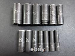 Metric Tools Adv 13-piece 1/2-drive Sae Deep Impact 6-point Socket Set