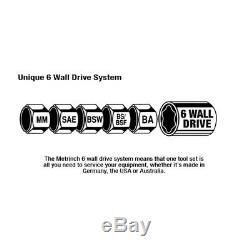 Metrinch Socket Deep Wall Set 3/8 Drive 12 Pc 6 Point Metric SAE Worn Nuts