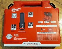 Milwaukee 12pc 3/8 drive Deep Impact Socket Set with Case 5/16 to 1 #49-66-7006
