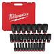 Milwaukee 49-66-7015 Shockwave 1/2 Drive Deep Metric Socket Set 29 Pcs