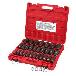 Milwaukee 49-66-7015 SHOCKWAVE 1/2 Drive Deep Metric Socket Set 29 pcs